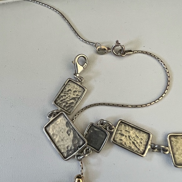 Vintage Signed Sterling/Vermeil Necklace and Bracelet Set - Picture 6 of 7